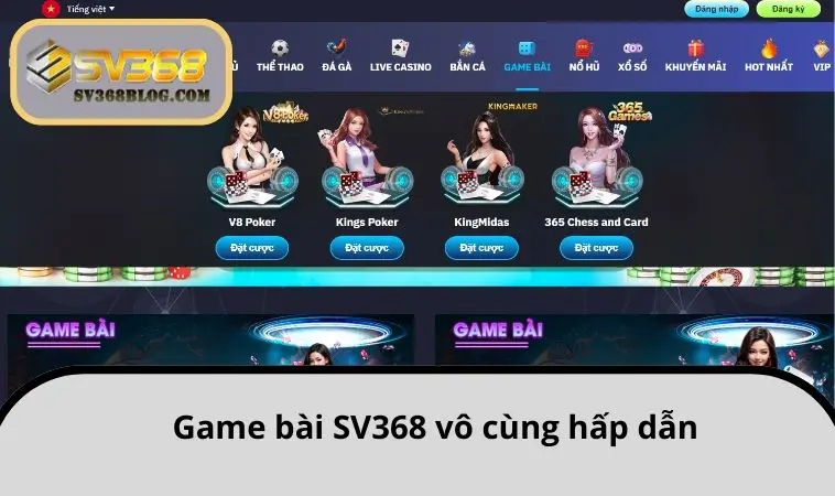 Game bài SV368 vô cùng hấp dẫn